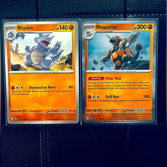 POKÉMON CARDS - RHYDON AND RHYPERIOR (RARE/HOLO) - Picture 1 of 11